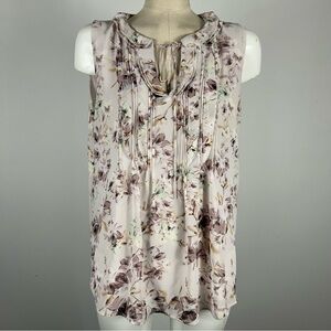 Rose + Olive floral Sleeveless Semi Medium Blouse
